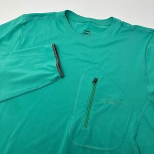 Patagonia Tropic Comfort Men's S Long Sleeve Shirt Green Zip Pocket Thumb Hole